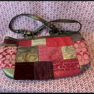 Pink and Grey Patchwork Coach